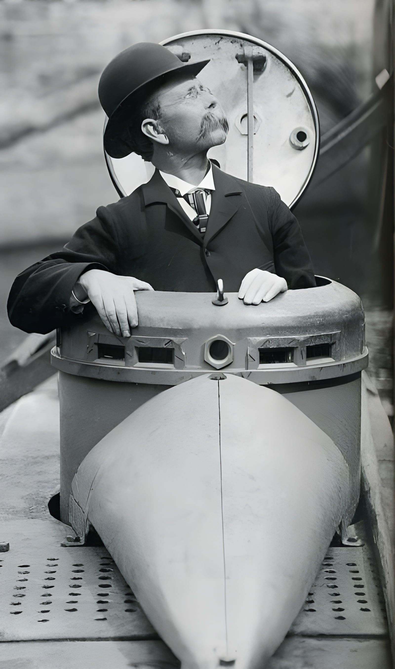 John Philip Holland (b. 1841) emigrated from Ireland to the United States at 32 and eventually designed the first Navy submarine.
