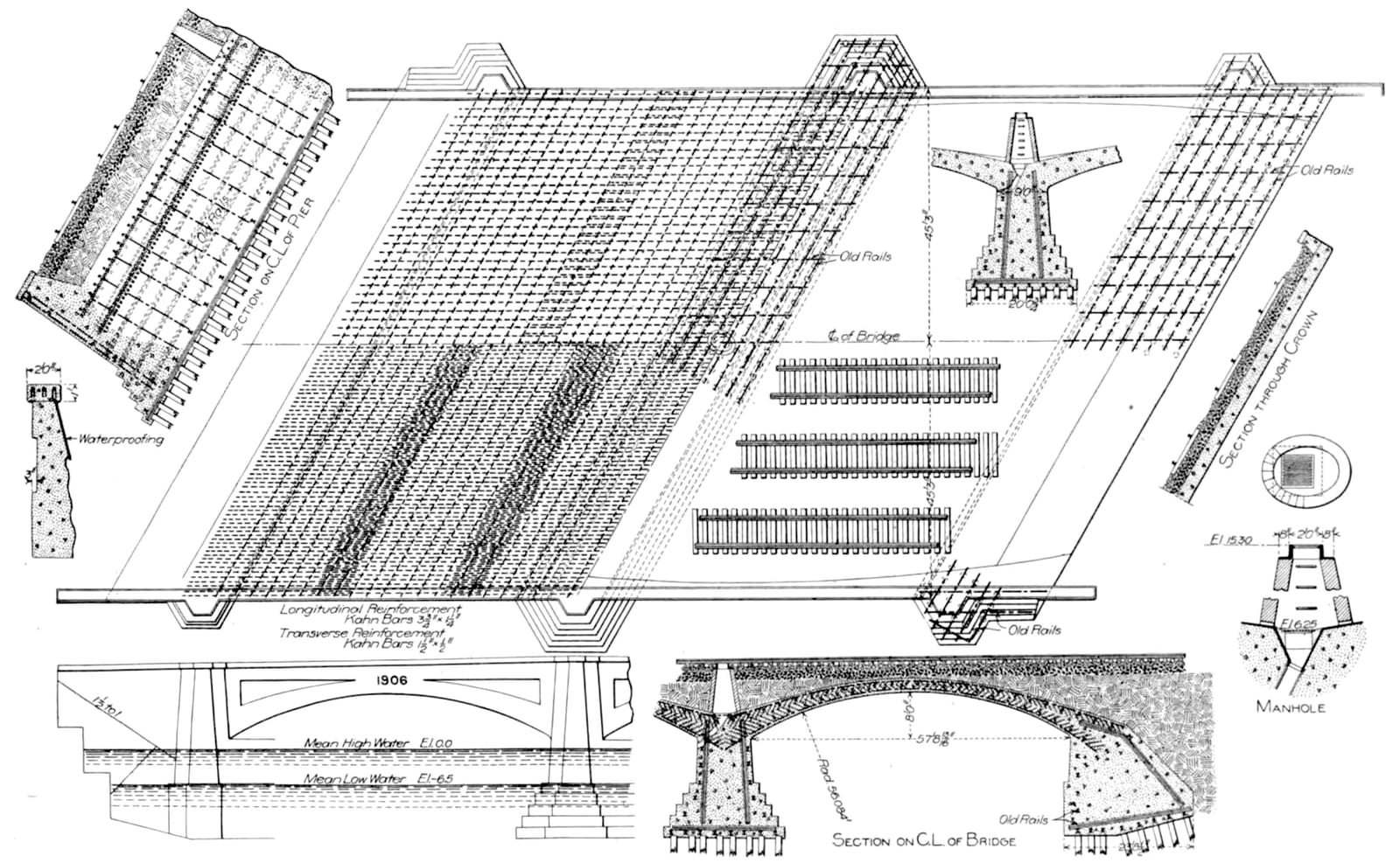 Planos de construcción del mismo puente. Cortesía de Colin M. Caplan.