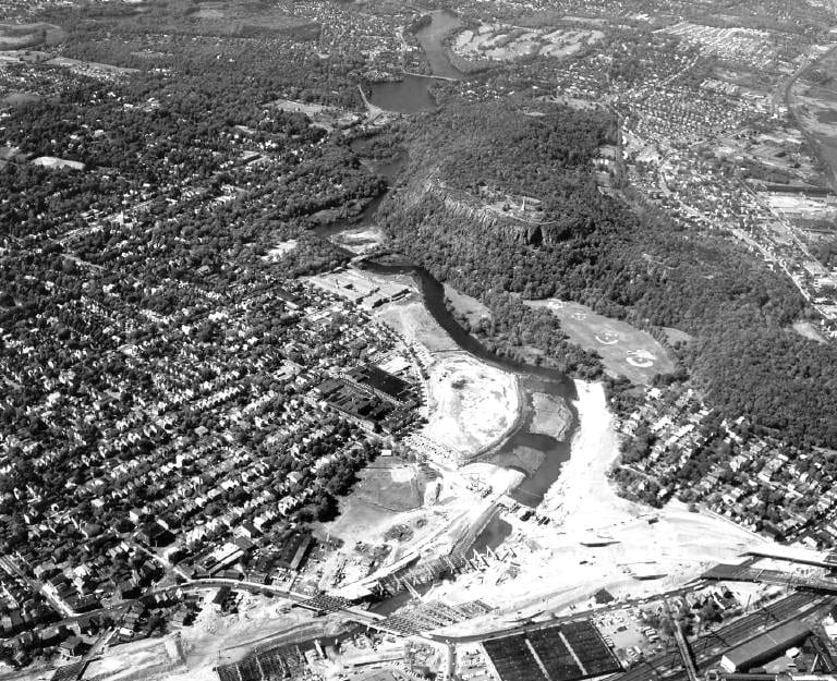 Interstate 91 was built, and took ten acres of the park.